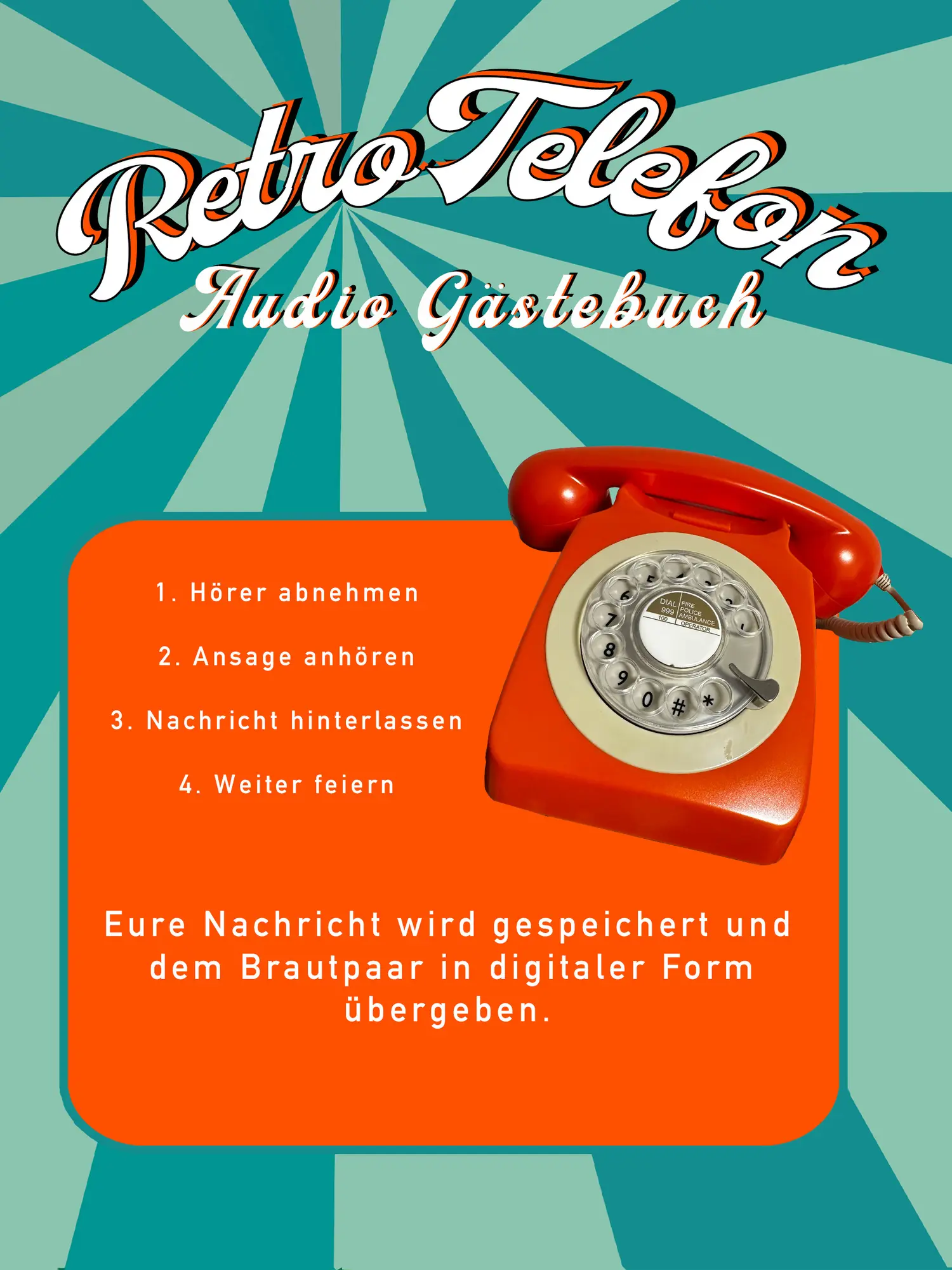 Retro Telefon Gästebuch